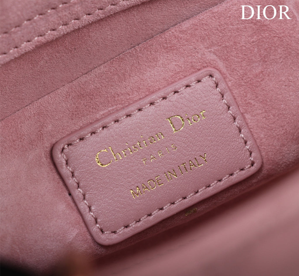 medium lady d-joy 26 antique pink lambskin