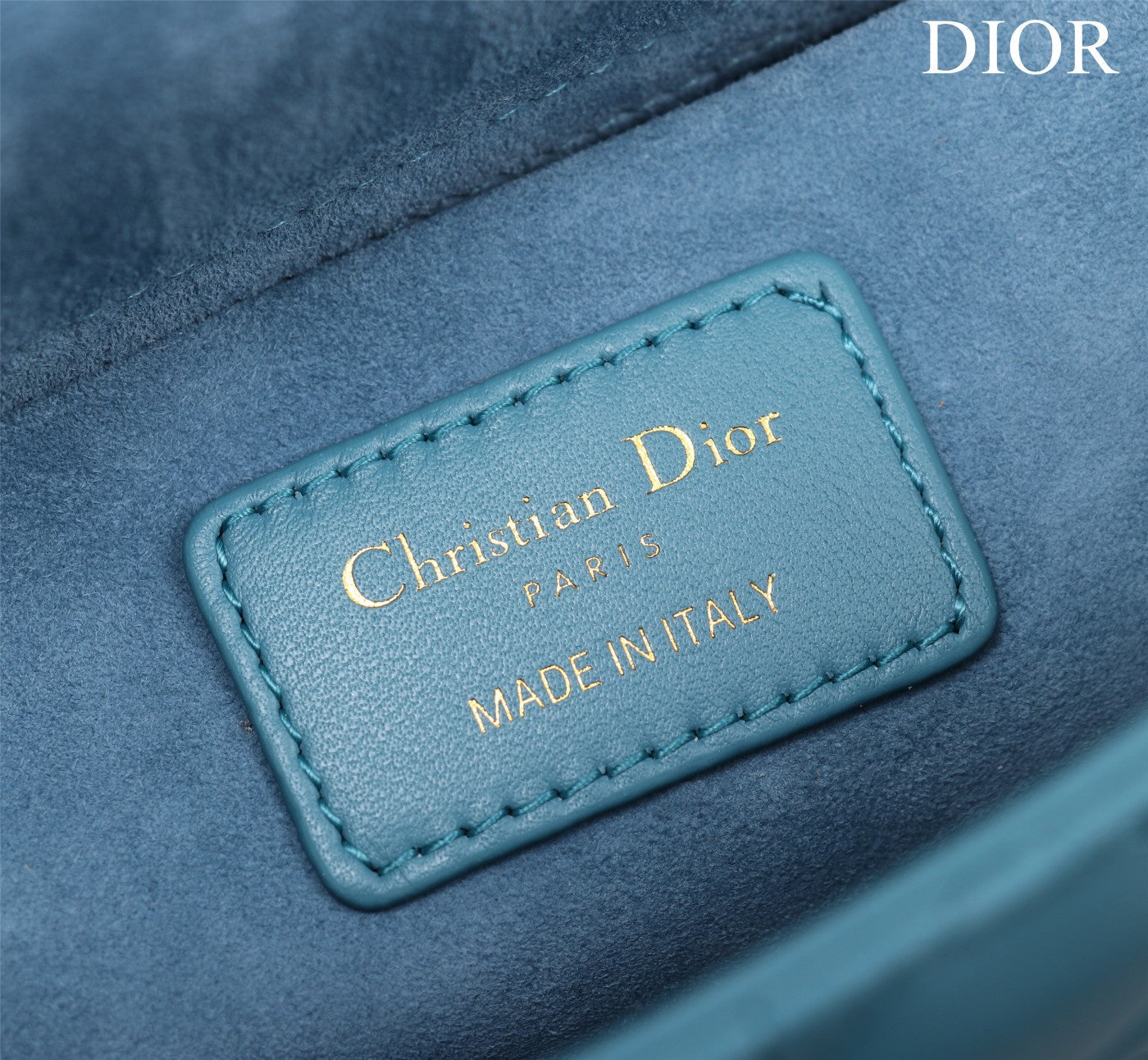medium lady d-joy 26 cerulean lambskin