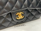 flap bag mini 20cm black lambskin gold hardware