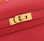 HM KELLY BAG 25 RED TOGO GOLD HARDWARE