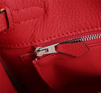 HM KELLY BAG 28 RED TOGO SILVER HARDWARE