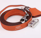 HM KELLY BAG 25 ORANGE TOGO SILVER HARDWARE