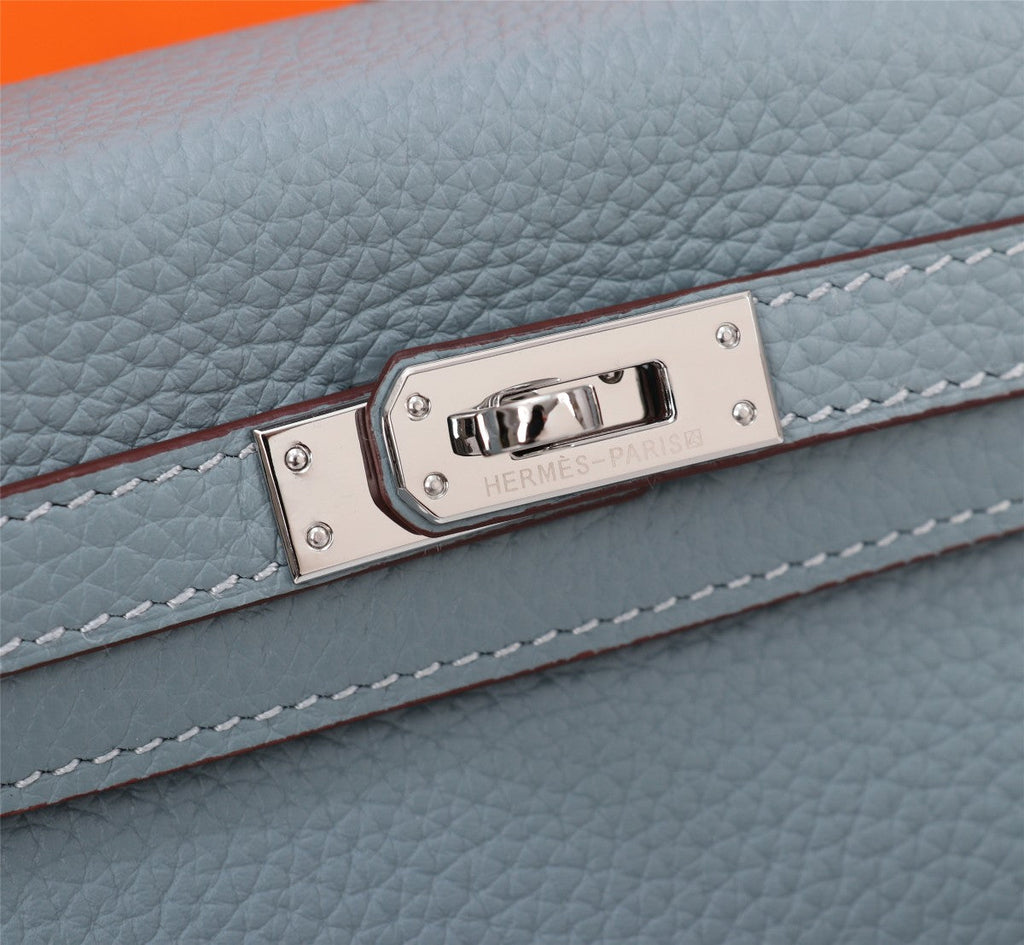 HM KELLY BAG 28 TEMPERED GRAY TOGO SILVER HARDWARE