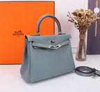 HM KELLY BAG 28 TEMPERED GRAY TOGO SILVER HARDWARE