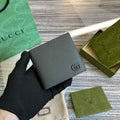 GG MARMONT 11 BIFOLD WALLET IN PENTER GREY CALFSKIN