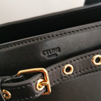 CONTI BAG 36 IN BRONZE BLACK CALFSKIN GOLD HARDWARE