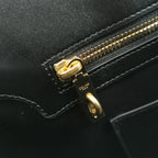 CONTI BAG 36 IN BRONZE BLACK CALFSKIN GOLD HARDWARE