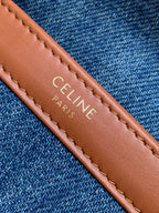 DENIM LEATHER 24 CHAIN SHOUDER BAG