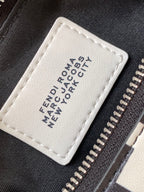 FENDIGRAPHY SMALL 29 IN WHITE MIX BLACK SMOOTH CALFSKIN SILVER HARDWARE