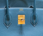 HM BIRKIN 35CM BAG CERULEAN TOGO GOLD HARDWARE