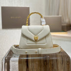 BVL Serpenti Reverse Top Handle 20cm White Calfskin GHW 188563