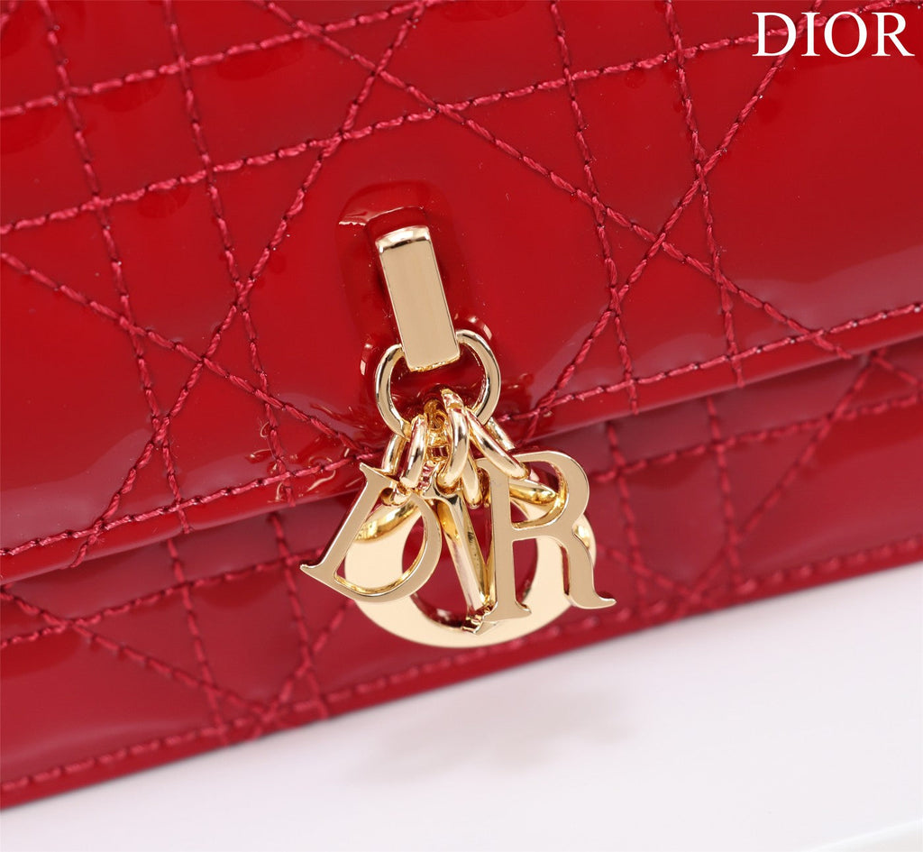 my cd mini 21 red patent calfskin