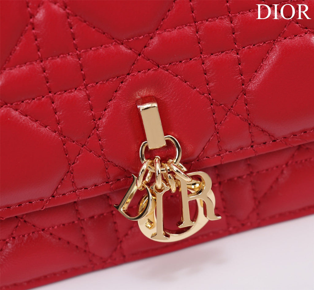 my cd mini 21 red lambskin