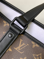 LV Week-End Tote Medium Handbag Brown Monogram Canvas