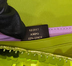 BAGUETTE MINI 19 IN LIMERICK GREEN SEQUINS GOLD HARDWARE