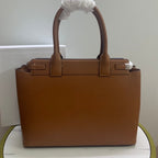 CONTI BAG 36 IN BRONZE BROWN CALFSKIN GOLD HARDWARE