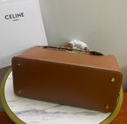 CONTI BAG 36 IN BRONZE BROWN CALFSKIN GOLD HARDWARE