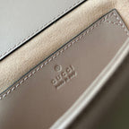 gg marmont mini 18cm dark nude calfskin gold hardware