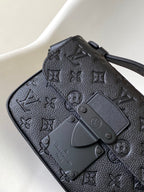 LV S Lock Sling Bag 21cm Black Monogram-embossed Taurillon leather