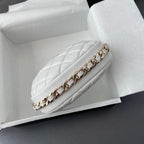 CC Pouch Bag 16cm White Lambskin GHW 229975