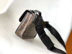 LV S Lock Sling Bag 21cm Brown Black Monogram Macassar Canvas