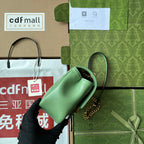 gg marmont mini 18cm green calfskin gold hardware