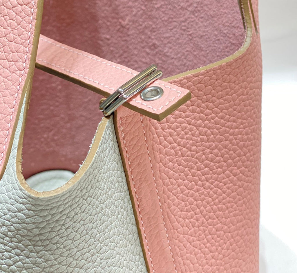 picotin lock 18 pink grey togo shw