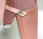 picotin lock 18 pink grey togo shw