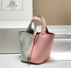picotin lock 18 pink grey togo shw
