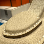 HM 24/24 Bag Milkshake White Leather Gold Hardware