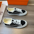 HM GET SNEAKER BLACK AND WHITE CALFSKIN