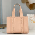 Chloé Woody tote bag pink 37cm calfskin 531241