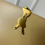 YSL Solferino Small Satchel Bag Beige Gold Calfskin 339420