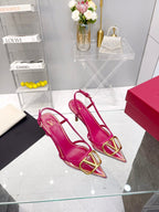 VT Vlogo Slingback Pink PVC Sheepskin
