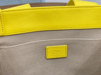 Chloé Woody tote bag 37cm yellow calfskin
