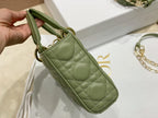 medium lady d-joy 26 green lambskin