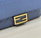 Baguette 27cm Blue Lambskin Gold Hardware