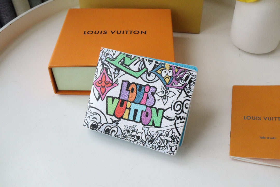 LV Multiple Wallet Monogram Comics Canvas 195896