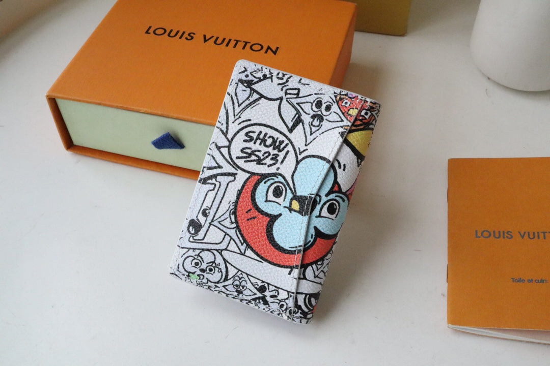 LV Pocket Organizer Multicolor Monogram Comics Canvas 195897