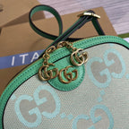 ophidia large 24cm comestic pouch beige green monogram canvas