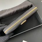 CC 19 Zipped Wallet 19cm Black Calfskin