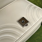 gg marmont mini 18cm all white calfskin