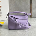 LOE MINI 18 PUZZLE BAG IN LIGHT PURPLE CALFSKIN