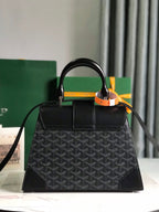 SAÏGON PM BAG 28 IN BLACK GOYARDINE CANVAS AND CALFSKIN