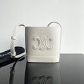 CUIR TRIPHOME 19 WHITE SMOOTH CALFSKIN BUCKET BAG