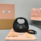 MINI HOBO 17 BAG IN BLACK LAMBSKIN