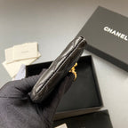 CC A50168 Keyring Cardholder Black Sheepskin GHW 229705