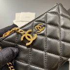 CC A50168 Keyring Cardholder Black Sheepskin GHW 229705