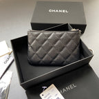 CC A50168 Keyring Cardholder Black Caviar Sliver Steel 229707