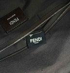 FENDI STRIKE 41 MEDIUM FF MOCHA BROWN JACQUARD FABRIC BACKPACK